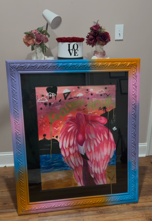 Golden Hour Flamingo